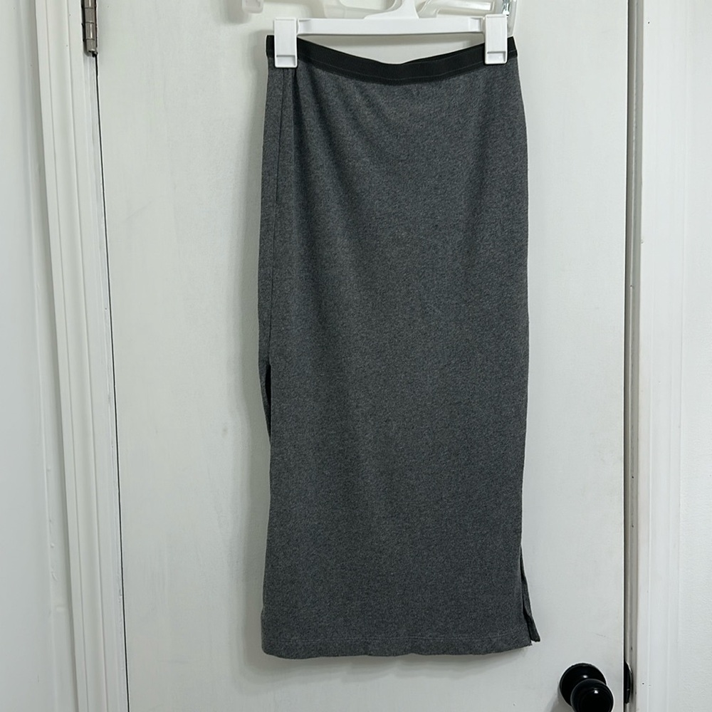 Gap 100% Cotton Knit Chic MIDI Skirt with Side Slits XS